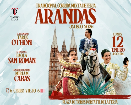 Tradicional Corrida Mixta de Feria Arandas 2026