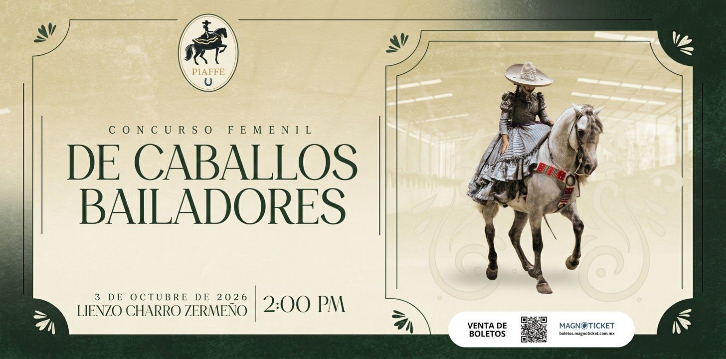 PIAFFE CONCURSO FEMENIL CABALLOS BAILADORES LIENZO CHARRO ZERMEÑO, GDL
